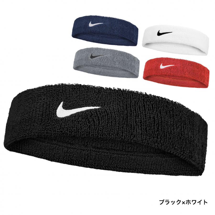 Nike ヘッドバンド ブラック/ホワイト NIKE（ナイキ） メンズ レディス テニス ヘアバンド スウッシュ