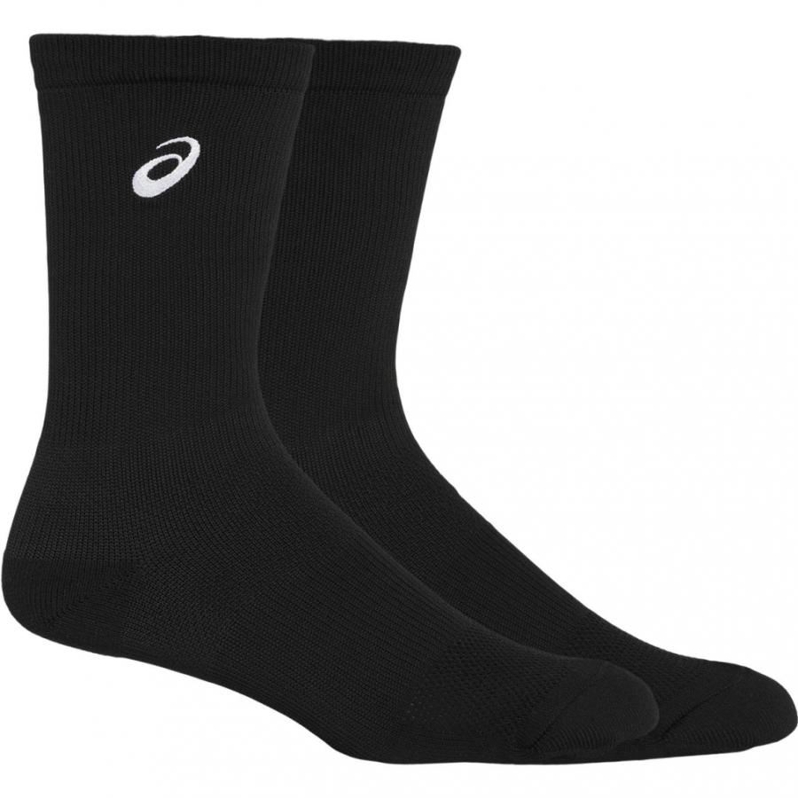 アシックス メンズ テニス ソックス RESOLUTION CREW レゾリューション クルーソックス 3043A097 ブラック