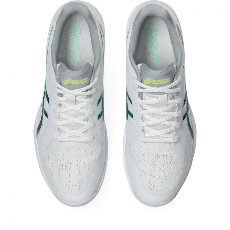 アシックス DYNAFEATHER ダイナフェザー 1073A064 メンズ レディス 卓球 シューズ : ホワイト×グリーン asicsの画像