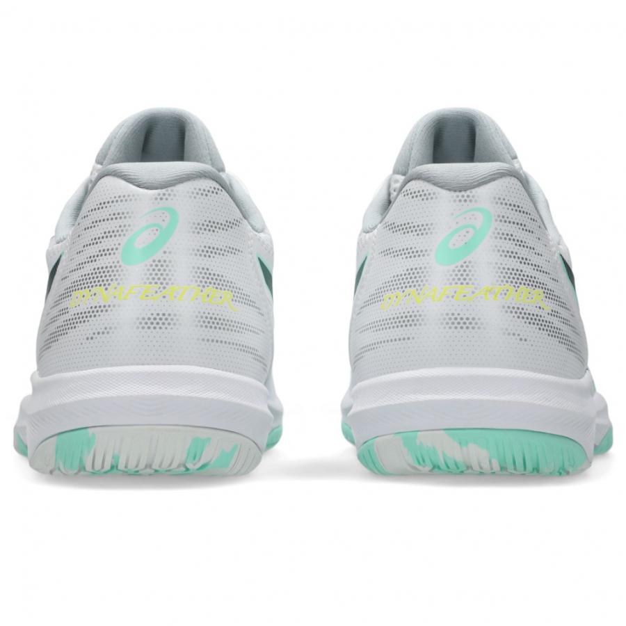 アシックス DYNAFEATHER ダイナフェザー 1073A064 メンズ レディス 卓球 シューズ : ホワイト×グリーン asicsの画像