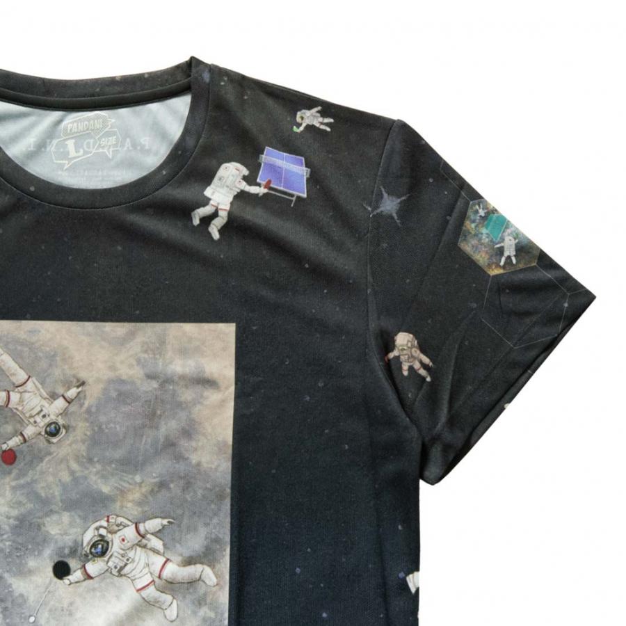 パンダーニ メンズ レディス 卓球 半袖Tシャツ 宇宙卓球 スポーツT