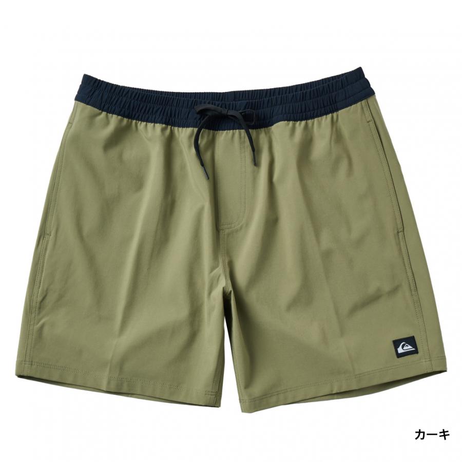 Quicsilver クイックシルバーオリーブグリーンチェック柄 ボードショーツ クイックシルバー（Quiksilver）（メンズ）EVERYDAY MIX VOLLEY