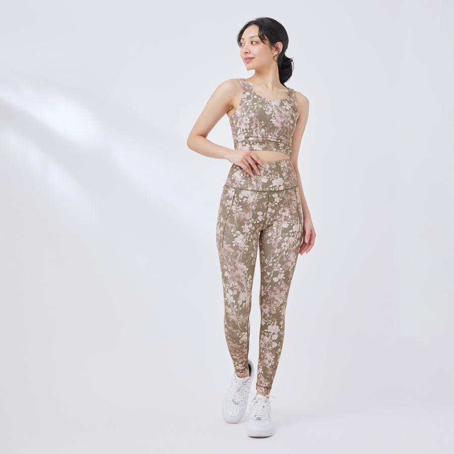 ナージー レディース スポーツブラ フラワープリントブラ