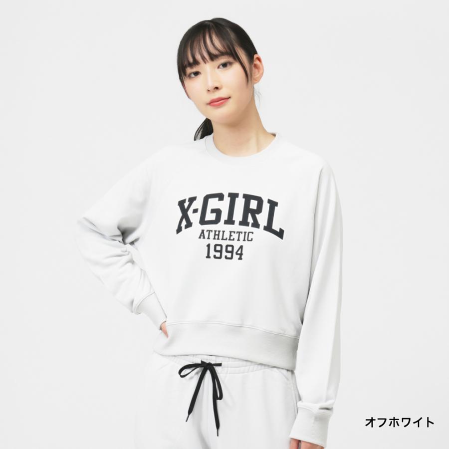 x-girl スウェット ホワイト 2 美品 X-girl（エックスガール） トレーナー スウェット レディース