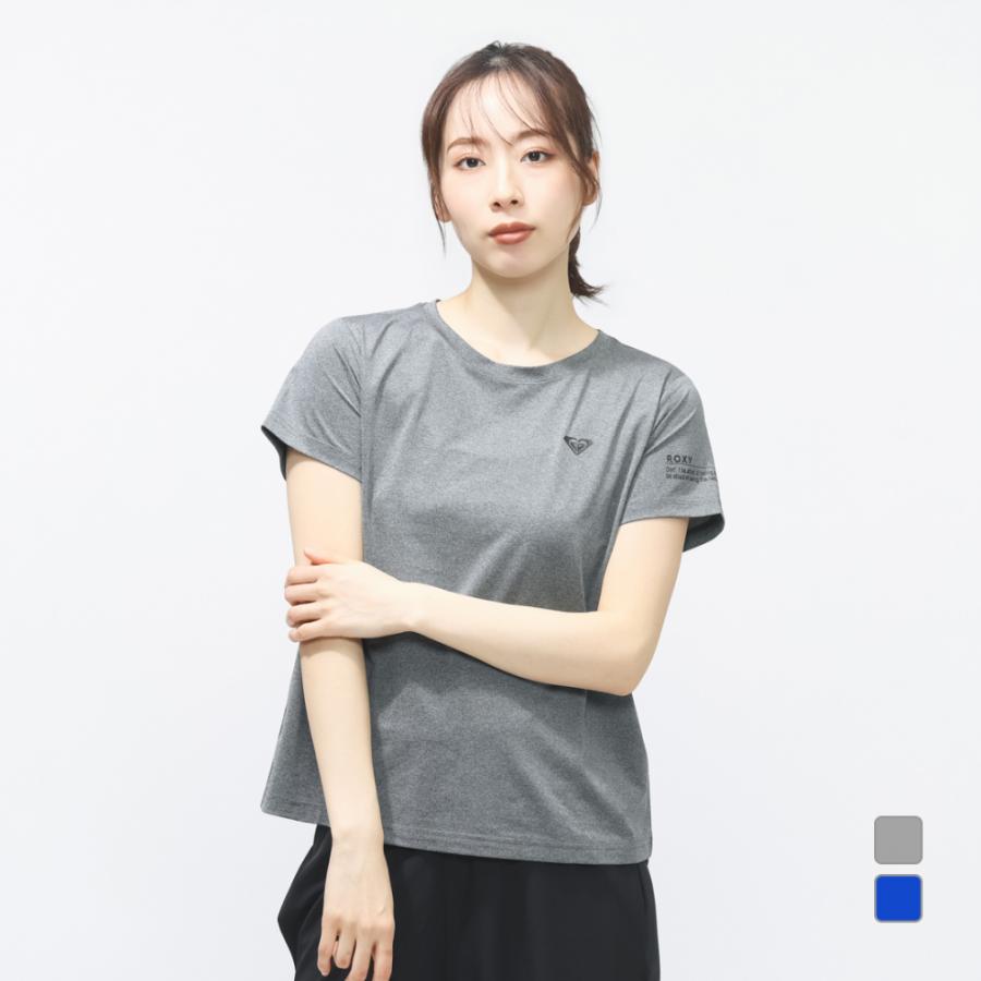 半袖　Tシャツ　レディース　バレエ　ヨガ　ウェア　トップス　グレー　灰色 ROXY（ロキシー） レディース 半袖 Tシャツ フィットネス 半袖Tシャツ