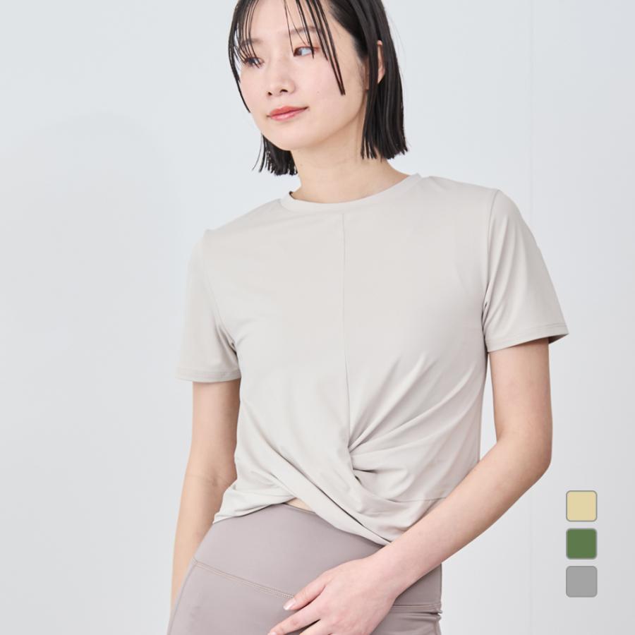 NERGY☆ヨガウェア　セットアップ　Mサイズ ナージー レディース 半袖 Tシャツ クロップドTシャツ NJM35010