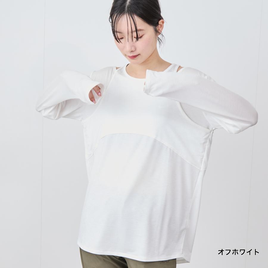 ナージー レディース 長袖 Tシャツ シアーロンT NJM35020 スポーツ