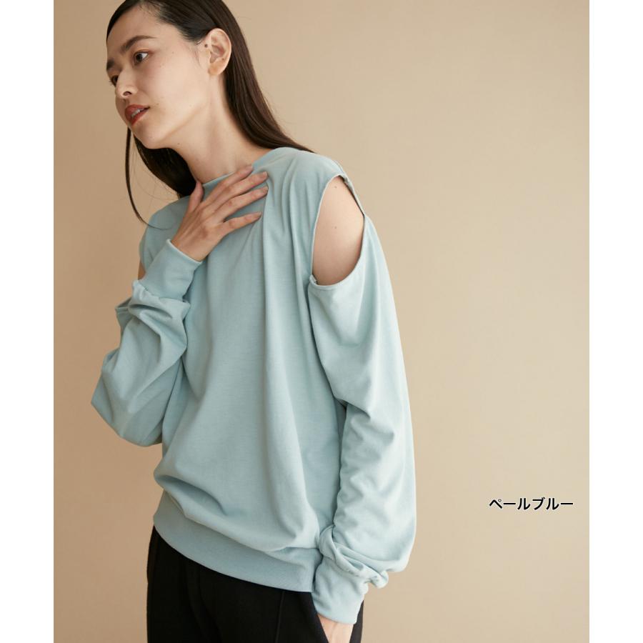 ナージー レディース 長袖Tシャツ スリーブスラッシュロンT NJM-32060