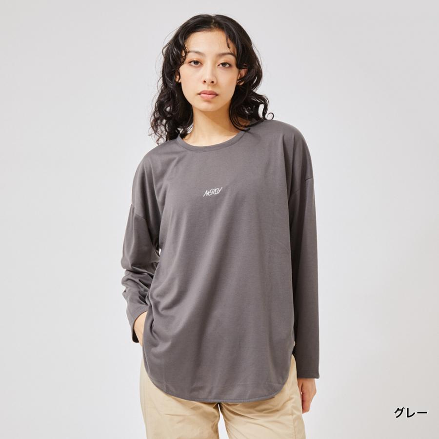 ナージー レディース 長袖 Tシャツ ラウンドロングTシャツ NJM63160