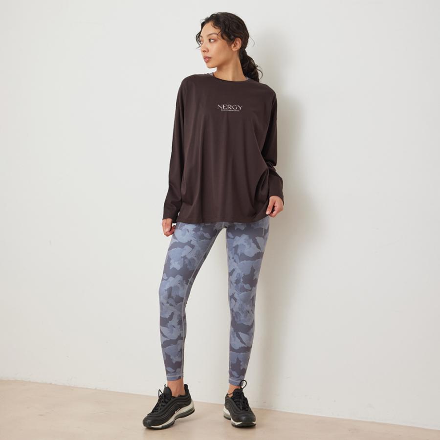 ナージー NERGY レディース フィットネス 長袖Tシャツ ルーズシルエットロングTシャツ_ NJM34060 （ホワイト） ナージー レディース 長袖 Tシャツ ルーズシルエットロングT