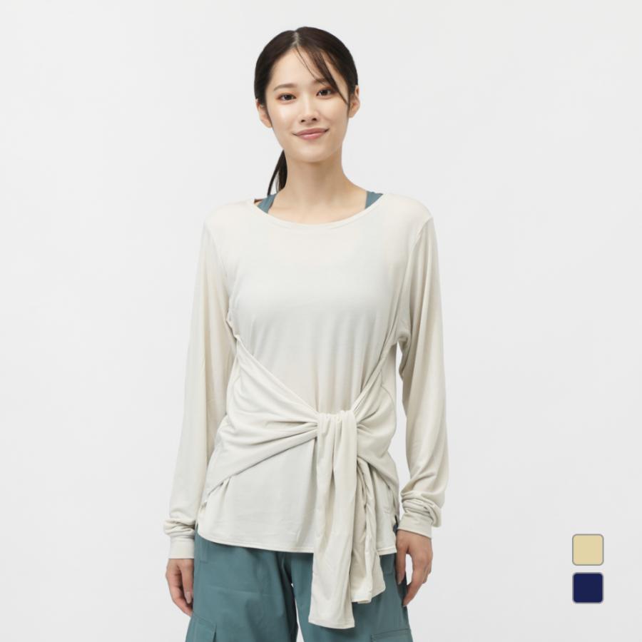 TIGORA（ティゴラ） レディース 長袖 Tシャツ 2WAYタイロングTシャツ