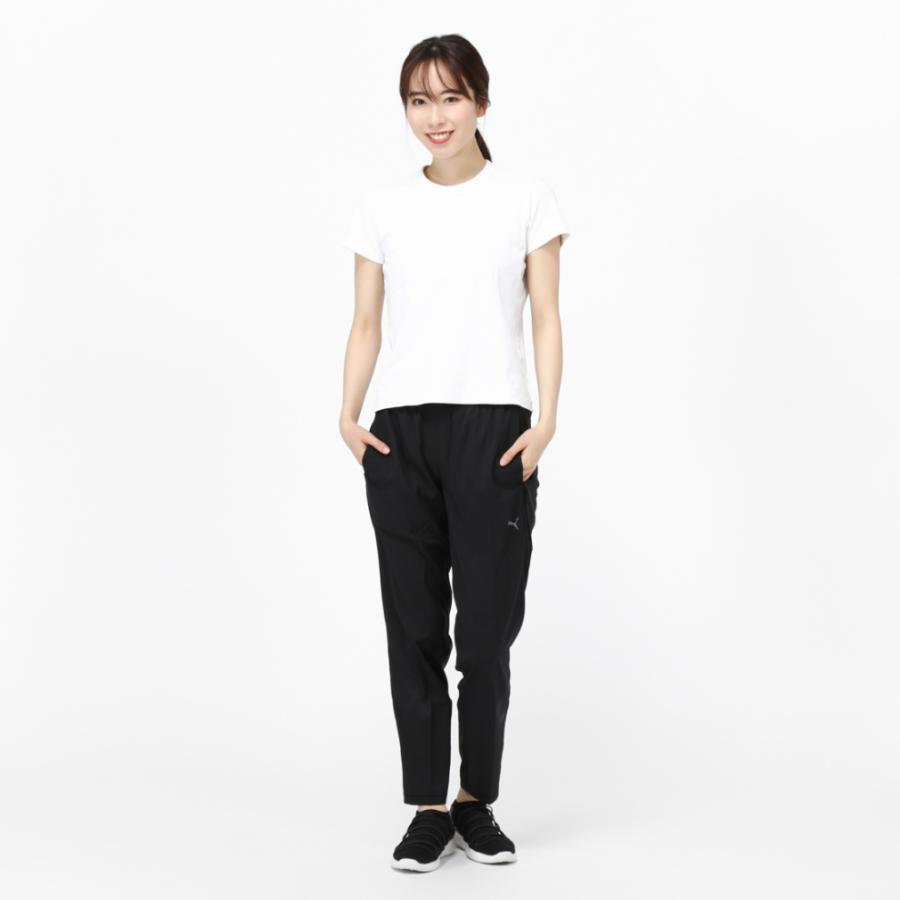 プーマ レディース ロングパンツ STUDIO テーパードウーブンパンツ 521923 01 スポーツウェア ヨガウェア : ブラック PUMA|alpen-group|02