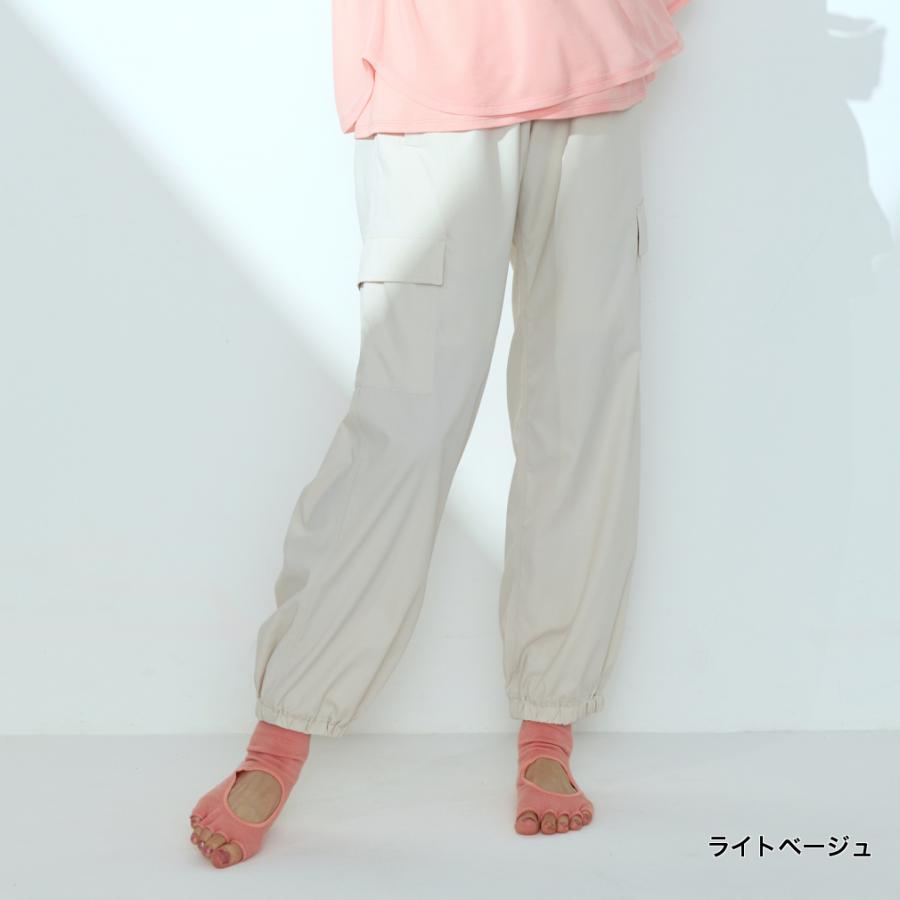 TIGORA（ティゴラ） レディース ロングパンツ ストライプワイドカーゴ