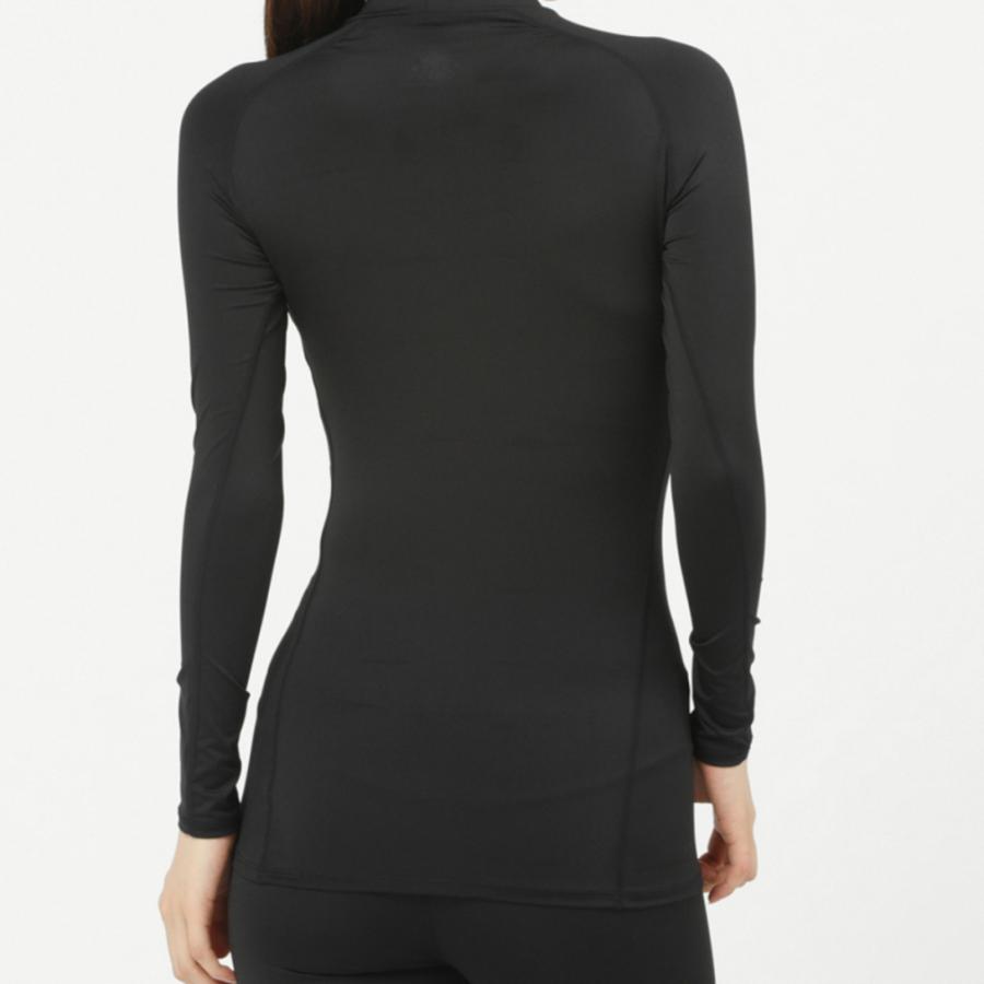 【中古美品✨】UA ブラック 長袖 アンダーシャツ+ロングタイツ ＆ ティゴラ TIGORA（ティゴラ） レディース 長袖 コンプレッションインナー