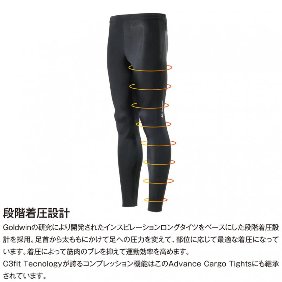 C3fit レディース コンプレッションタイツ スパッツ アドバンスカーゴ