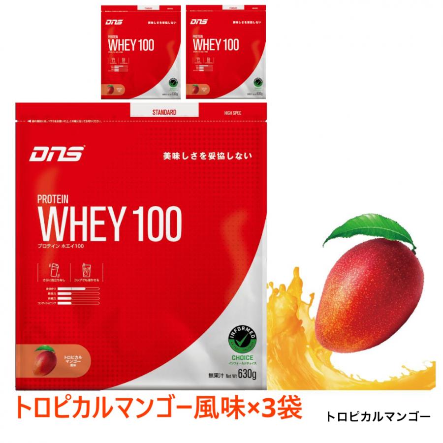 DNS（ディーエヌエス） プロテインホエイ100 630g 3袋セット ホエイ