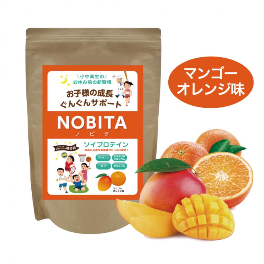 ノビタ ソイプロテイン マンゴーオレンジ味 600g ジュニア向け