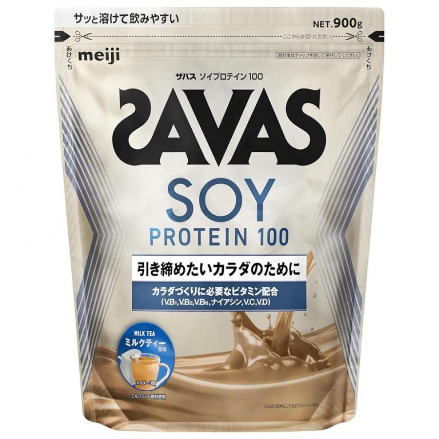 ザバス ソイプロテイン100 ミルクティー風味 900g 3個セット まとめ売り CZ7475 2632089 SOY PROTEIN 大豆プロテイン SAVAS｜alpen-group｜02