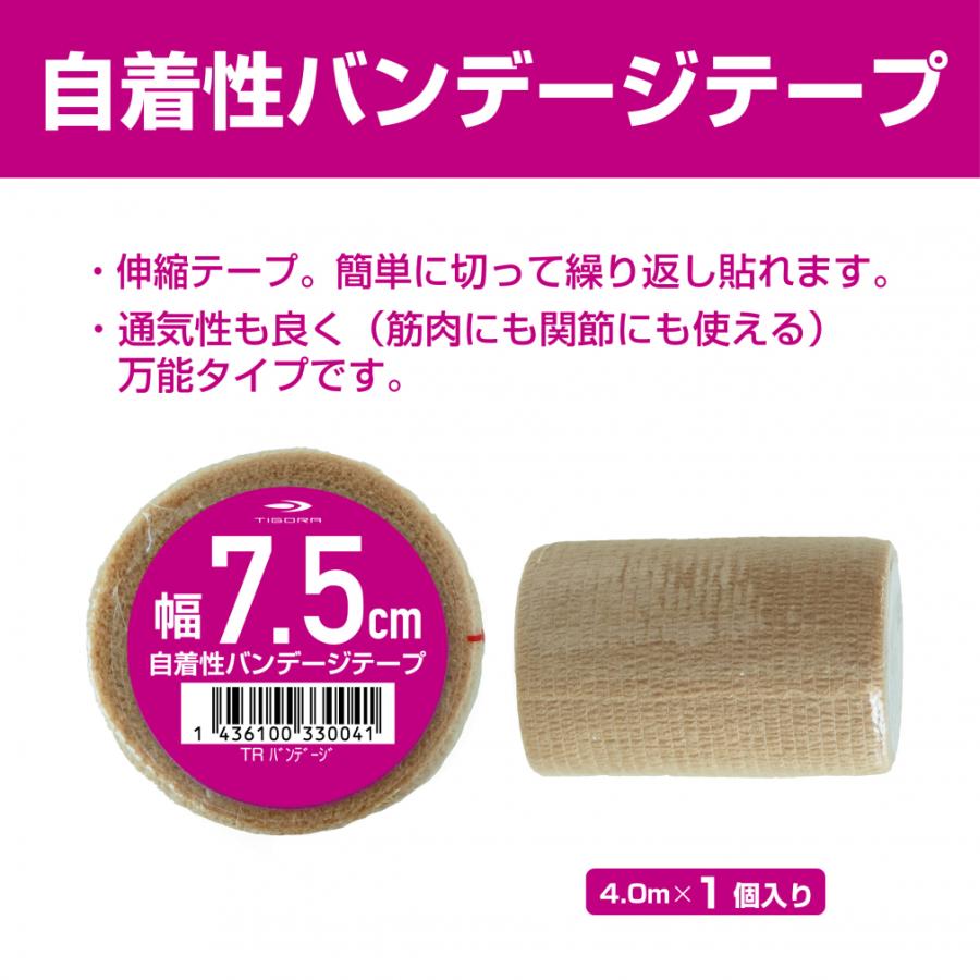 TIGORA（ティゴラ） 繰り返し使える 自着性 バンテージ 75mm 4m×1個 全