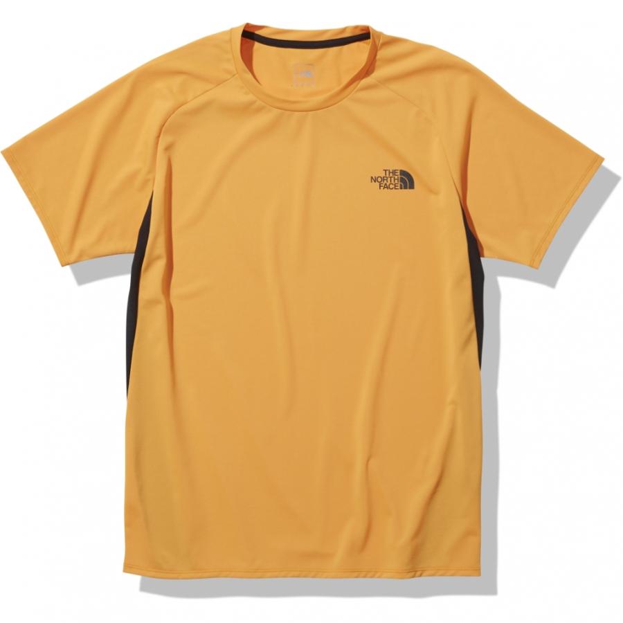 ノースフェイス メンズ ランニング 半袖Tシャツ S S Ampere Side Logo Crew（アンペアサイドロゴクルー） NT12082 LX オレンジ THE NORTH FACE
