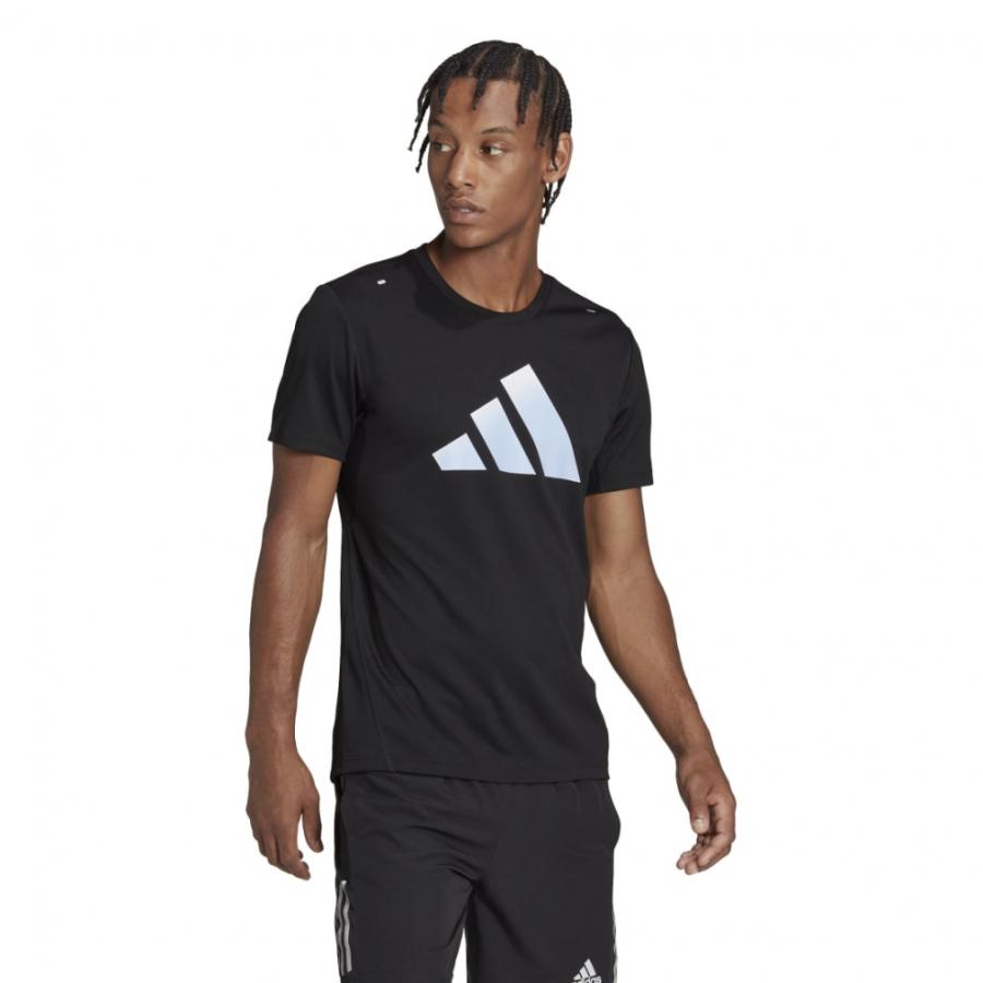 adidas（アディダス） メンズ ラン アイコン 3バーロゴ 半袖Tシャツ