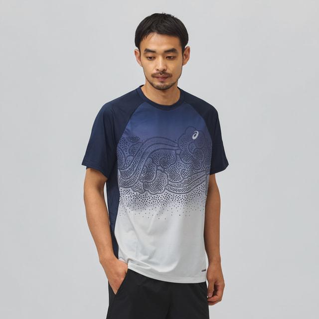 アシックス メンズ 陸上/ランニング 半袖Tシャツ ROAD FADE SS TOP 2011D512 ランニングウェア asics