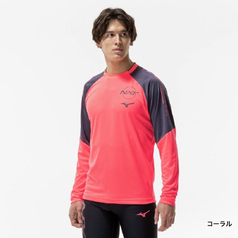 非売品 MIZUNO 愛媛FC 長袖トレーニングウェア セットアップ L MIZUNO（ミズノ） メンズ 陸上/ランニング 長袖Tシャツ N-XTロングT