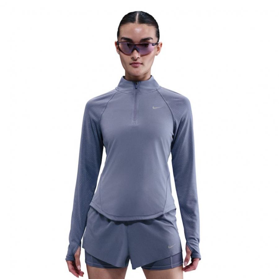 ナイキNIKE Dri-FIT ランニング 長袖トップ　ブルー新品 NIKE（ナイキ） レディス ランニングウェア 長袖Tシャツ ウィメンズ