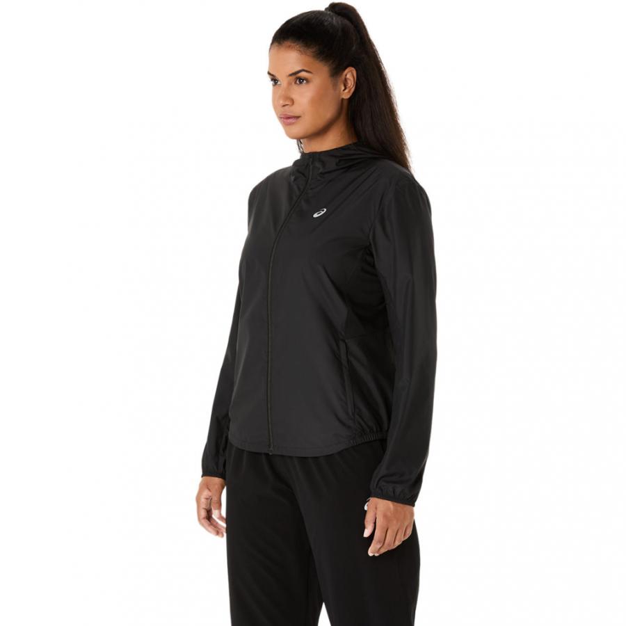 ON ブラック ランニングジャケット ASICS（アシックス） レディス 陸上/ランニングウェア ウインド
