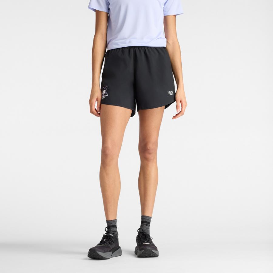 on 5ランニングショーツ ブラック　Sサイズ　レディース New Balance（ニューバランス） レディス 陸上/ランニング ショート