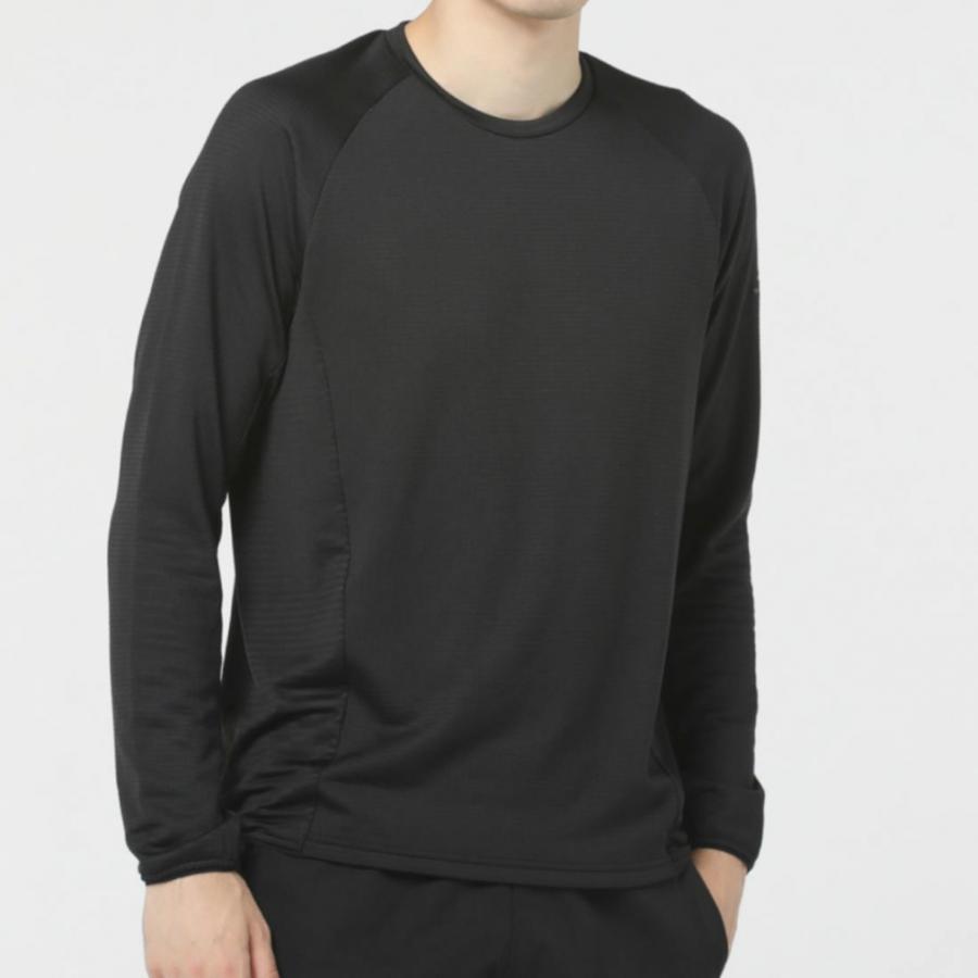 TIGORA ティゴラ メンズ 陸上/ランニング 長袖Tシャツ グリッド