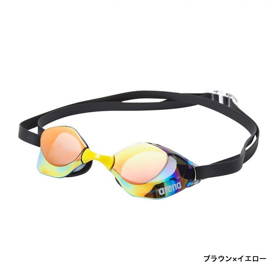 arena（アリーナ）競泳用スイミングゴーグル男女兼用ミラーレンズAGL【色】黄 アリーナ（arena） 公式 レーシングゴーグル メンズ レディース
