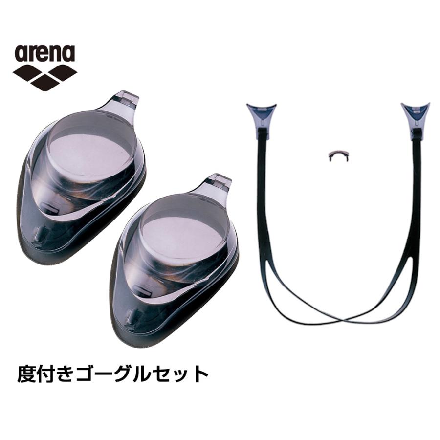Quest１64GB 本体セット及び左右度付きレンズ付 アリーナ（arena） 水泳 左右で度数が選べる 度付き水泳ゴーグルセット