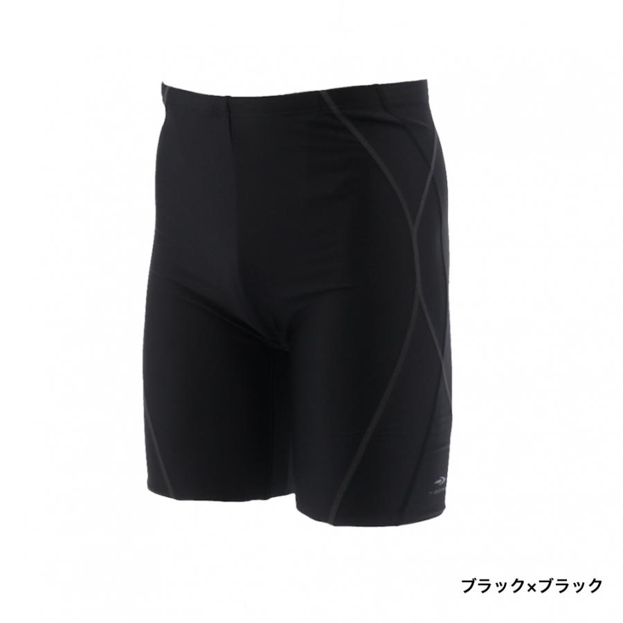 TIGORAスポーツ用水着 ブラック TIGORA（ティゴラ） メンズ 水泳 フィットネス水着セット スパッツ水着