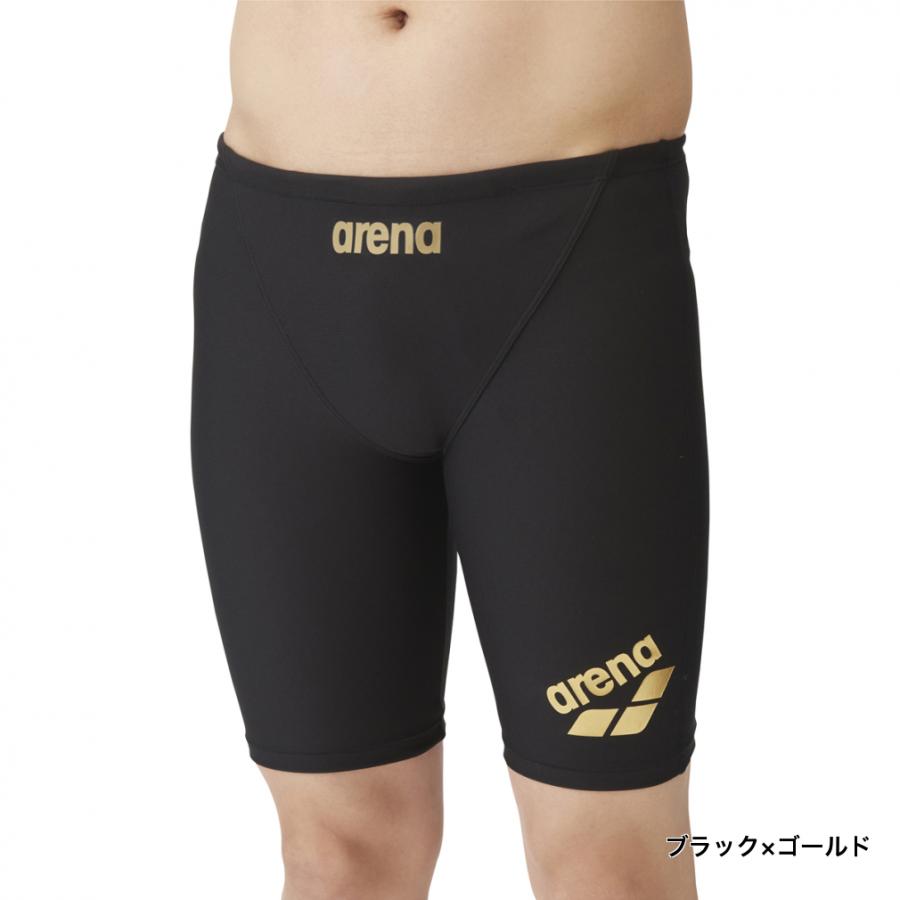 アリーナ(arena) 水着 練習用 スパッツ ハーフレッグ メンズ SAR-4125 ブラック×イエロー Mサイズ アリーナ（arena） メンズ 水泳 競泳水着 トレーニングスパッツ ハーフ