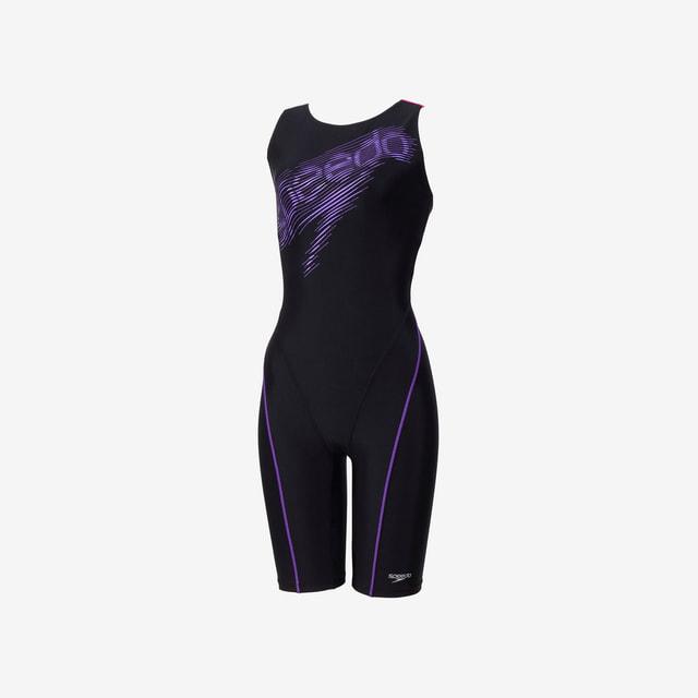 Speedo スポーツ用水着 パープル/ブラック speedo（スピード） レディース 水泳 フィットネス水着 ストリーム