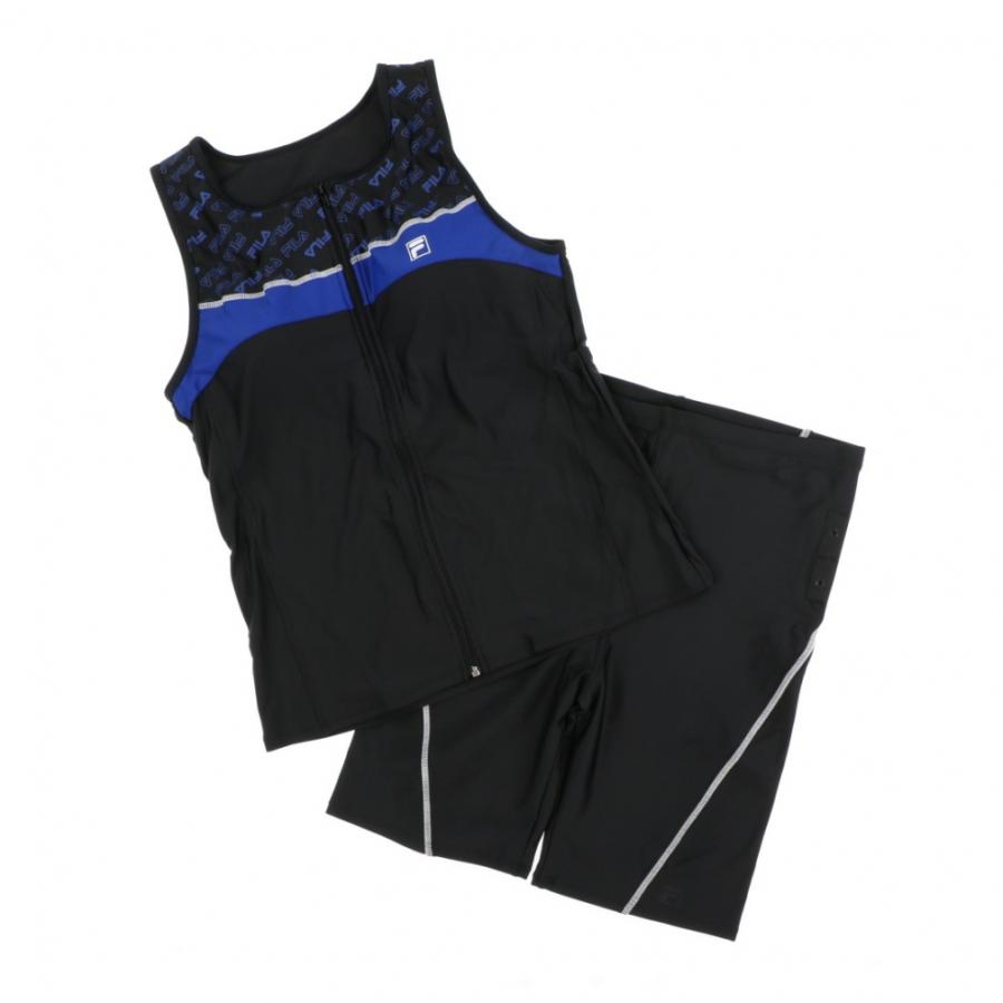 FILA（フィラ） レディス 水泳 フィットネス水着 無地ロゴZIP