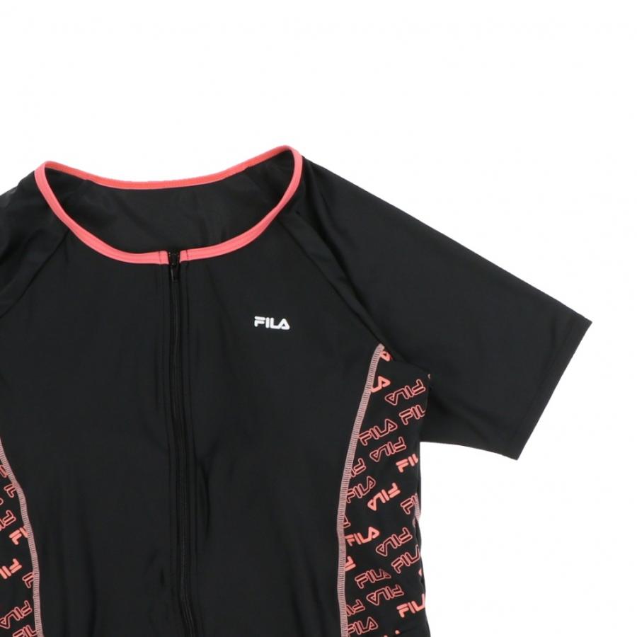 新品◆FILA・Tシャツ付・スポーツウェア・フィットネス・LL・ピンク黒 FILA（フィラ） 水着 水陸両用Tシャツ付き 3点セット水着 キッズ 子供