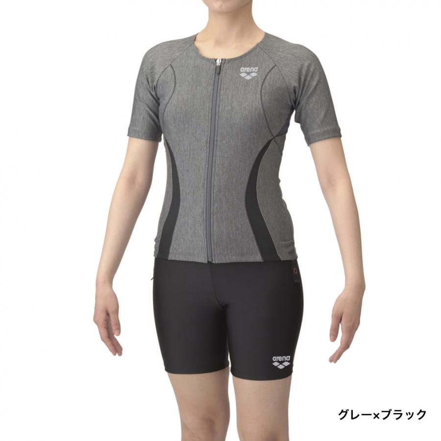 【 arena 】 水泳 フィットネス水着 袖付きセパレーツ　キャップ3点セット アリーナ（arena） 水泳 レディス フィットネス水着 キャップ ゴーグル