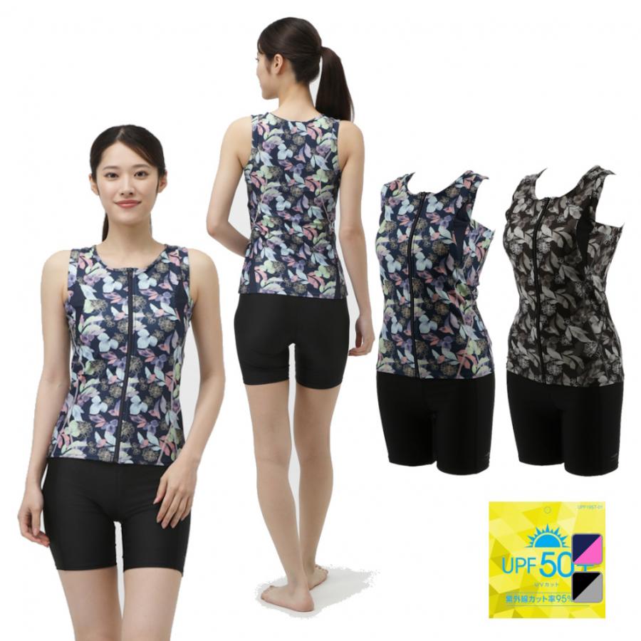 自由の女神デザイン トレーニングウェアセット TIGORA（ティゴラ） レディス フィットネス水着 ノースリーブセット