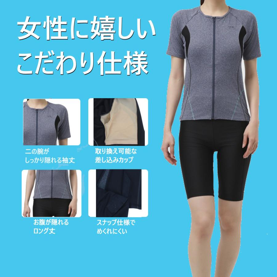TIGORA（ティゴラ） レディス フィットネス水着セット 半袖セット