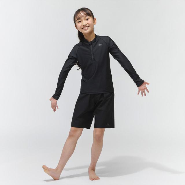 TIGORAスポーツ用水着 ブラック TIGORA（ティゴラ） ジュニア キッズ 子供 水泳 競泳水着 ジュニア