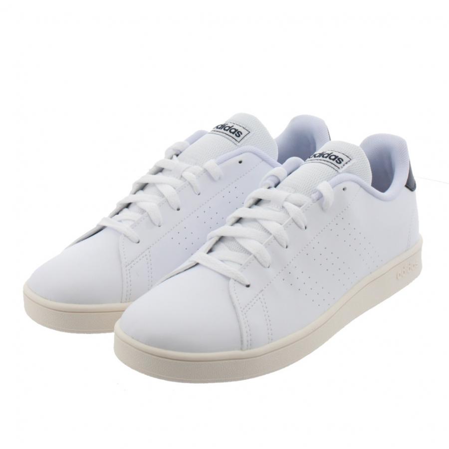 アディダス アドバンコート Advancourt K Fw25 レディース ジュニア スニーカー ホワイト ネイビー Adidas 白スニーカー 白靴 通学靴 通学スニーカー2 990円 安い購入