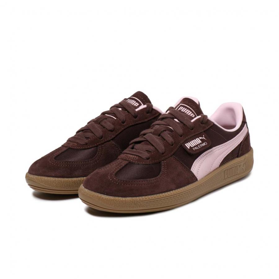 タイムセール❗️PUMA C.BROWN スニーカー ブラウン/ピンク PUMA（プーマ） パレルモ VINTAGE UPDATE 401364 05 レディース