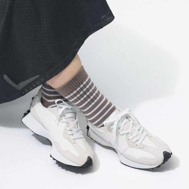 ニューバランス W327 1UO B レディース スニーカー ： クリーム×ペールピンク New Balance imbkkの画像