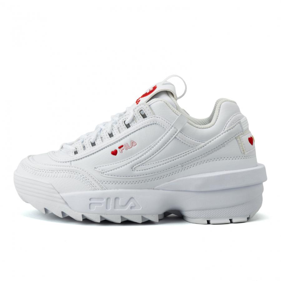 FILA DISRUPTOR II EXP HEART/ ディスラプター2 EXP ハート ダッドシューズ厚底スニーカー / ホワイト DISRUPTOR II WEDGE HEART/ ディスラプター2ウェッジハート 厚底