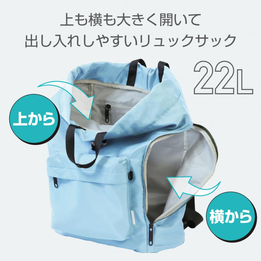 TIGORA（ティゴラ） 大きくひらくリュックサック 巾着リュックサック