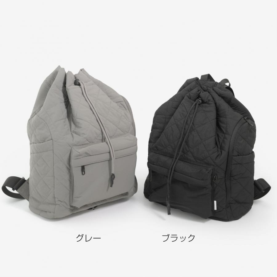TIGORA（ティゴラ） 大きくひらくリュックサック キルティングGY
