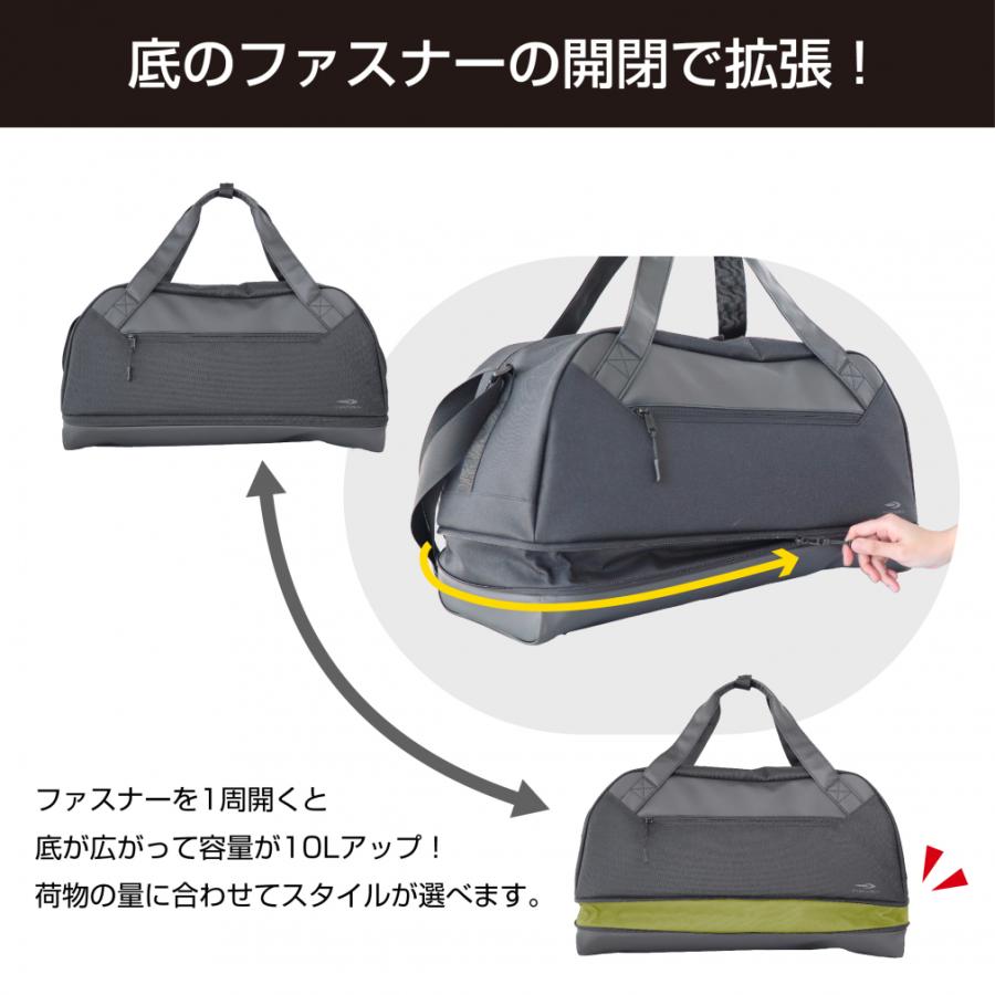 TIGORA（ティゴラ） ポリ 容量拡張 ダッフルバッグ ブラック