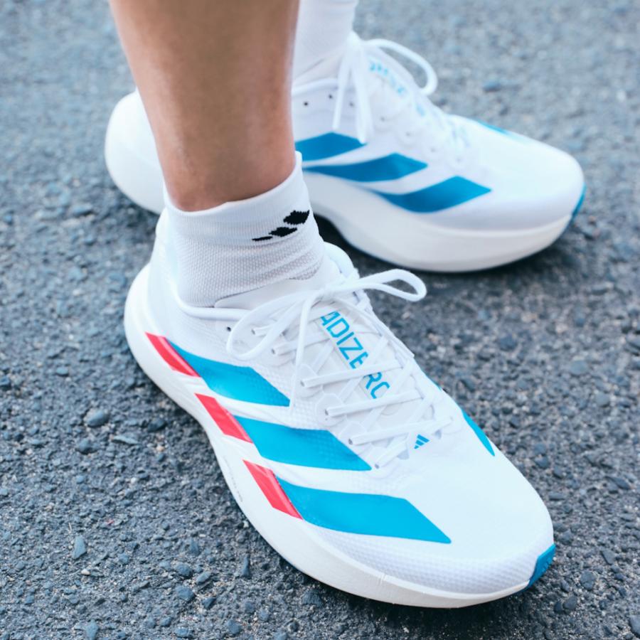 Adidas adizero evo sl ホワイト/ブルー Adidas Adizero Evo SL “White Royal Blue” スニーカー | ホワイト